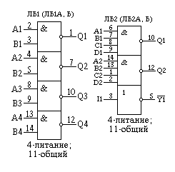 Условные обозначения и цоколевки микросхем типа ЛБ