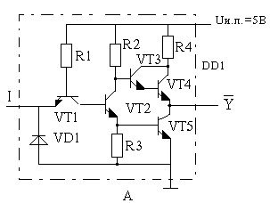 схема элемента со сложным инвертором