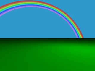 A colorful rainbow.